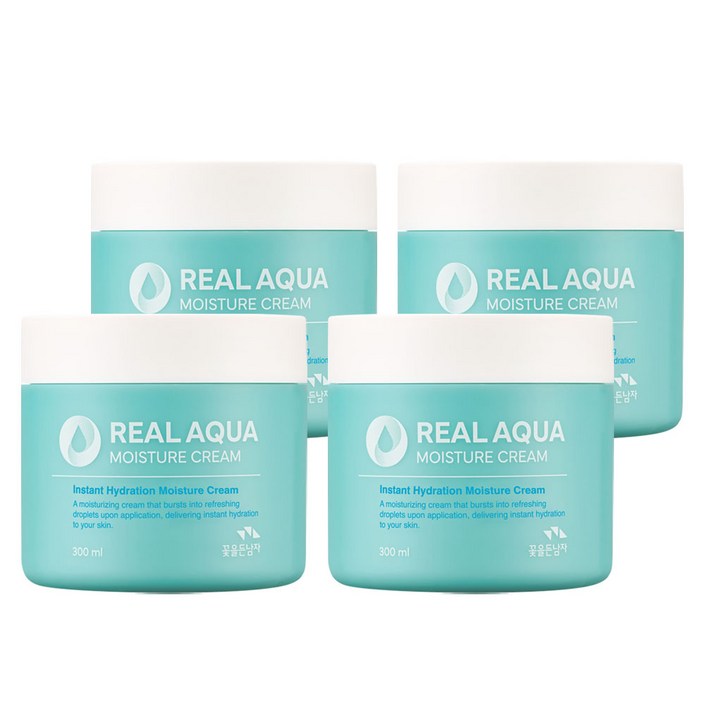 꽃을든남자 리얼 아쿠아 수분크림, 4개, 300ml