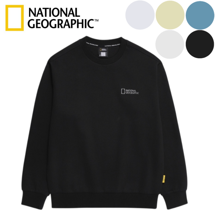 매장발송내셔널지오그래픽 남여공용 긴팔 맨투맨 베이직 봄 가을 심플 트레이닝 상의
