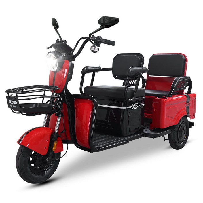 AU테크 농촌스쿠터 전기바이크 에코로X5 60V 32A, 블랙