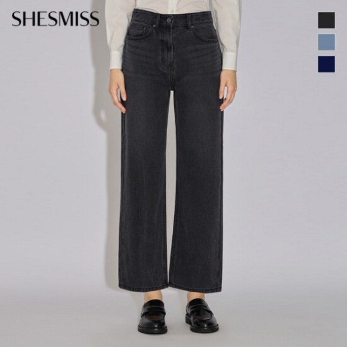 쉬즈미스 스트레이트 크롭 데님 팬츠 SSMSLO32060