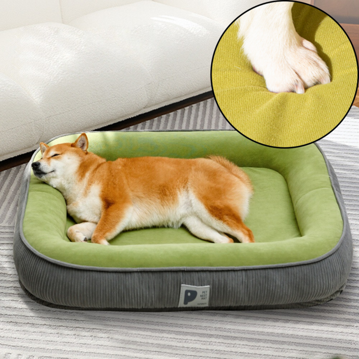 골드릭 강아지 고양이 반려견 푹신한 마약 방석 쿠션, 1개, 그린 골드릭 강아지 고양이 반려견 푹신한 마약 방석 쿠션, 1개, 그린