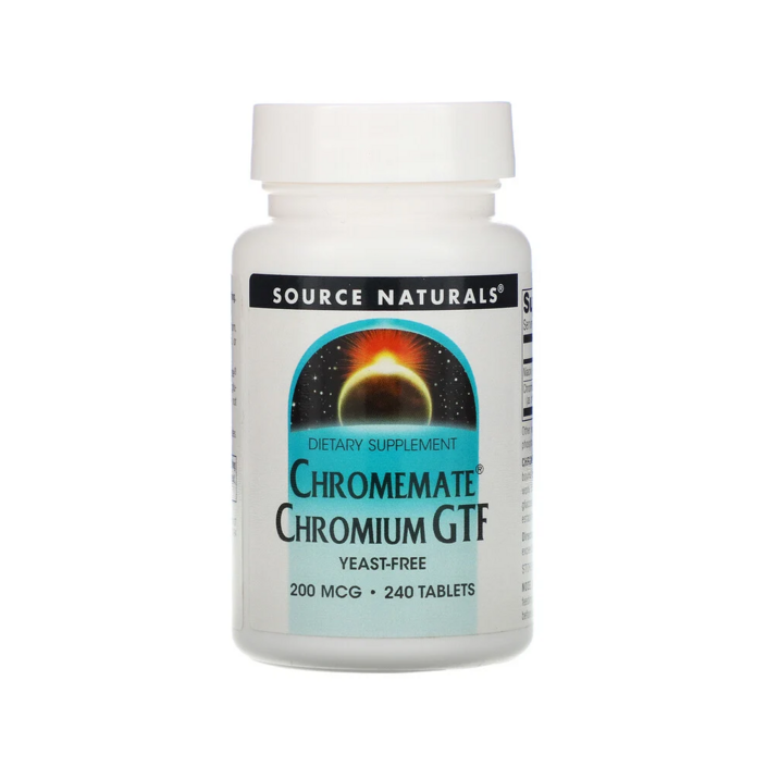 소스 내추럴스 chromemate Chromium GTF, 200mcg, 240정 크롬 폴리니코티네이트