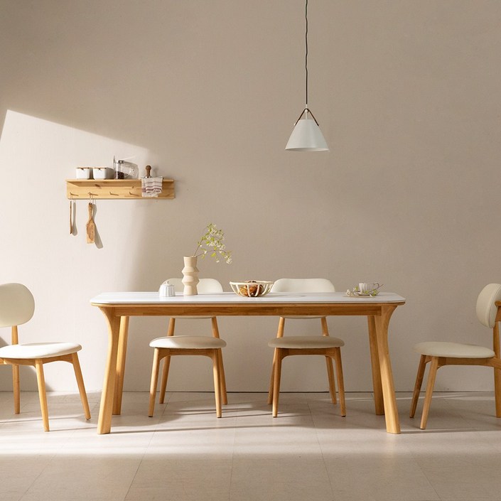 라움에스알 모드니 양면 세라믹 식탁 테이블 6인용 1800 내추럴