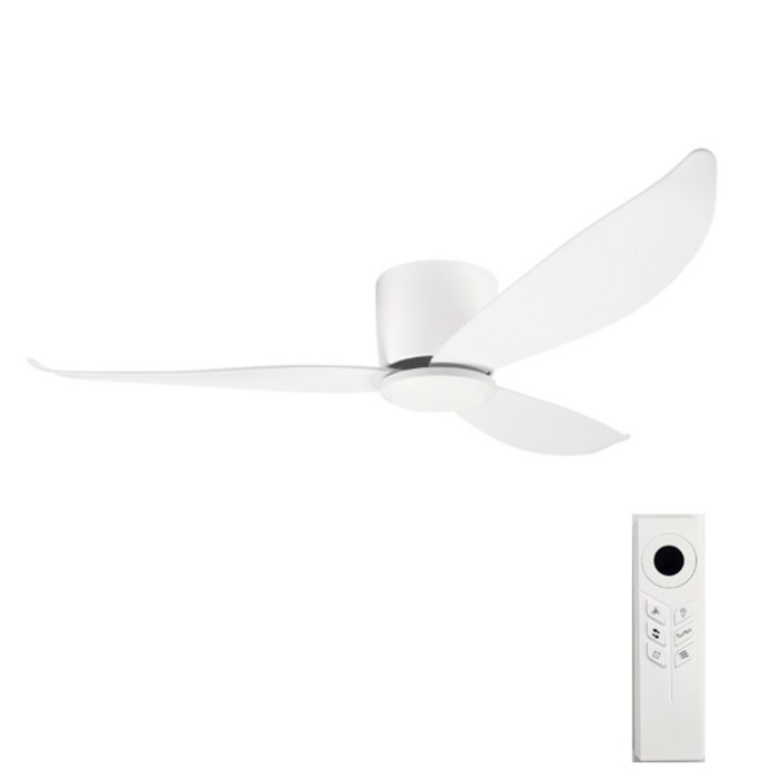 케이시조명 52인치 저소음 천장실링팬 리모컨 포함 무상AS 2년 모터 5년 보장, 화이트 LED모듈X