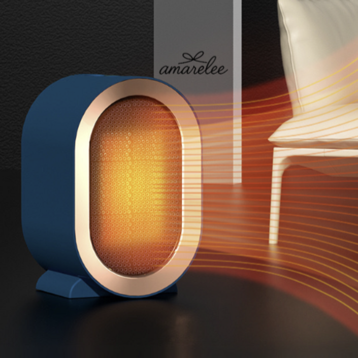 amarelee 소형 풍기무소음 충전식 온풍기 사무실온풍기 캠핑용 온풍기 1200w