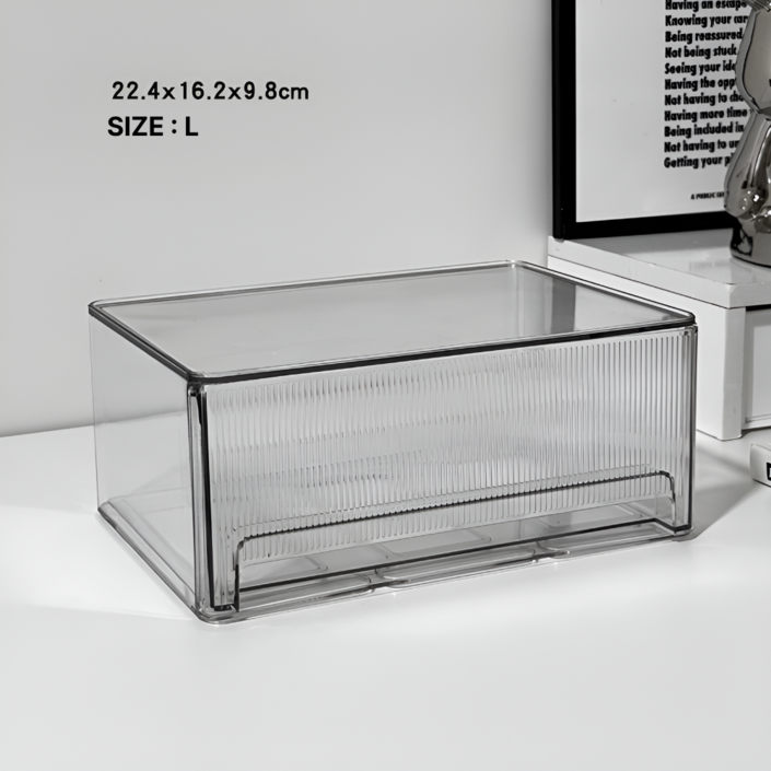 올리민 A4용지 블록 다용도 투명 수납함 아크릴 서랍 케이스