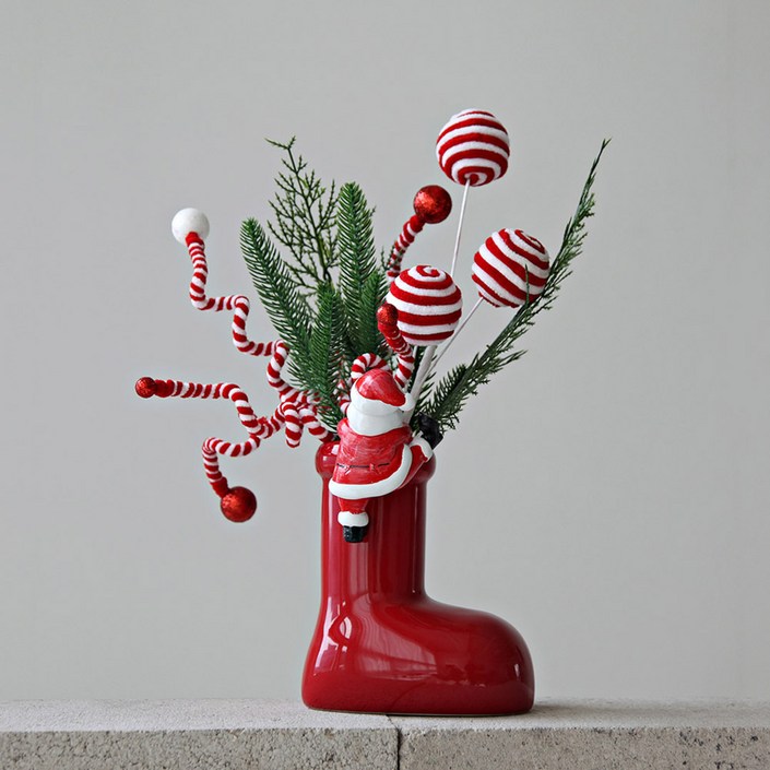 크리스마스가 피었습니다 크리스마스 미니트리, 장화솔잎3p히노키2p마시멜로캔디스프링 산타