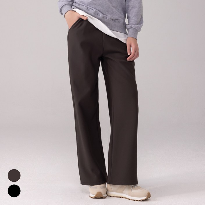 에버라스트 여성 와이드 팬츠 겨울 기모바지