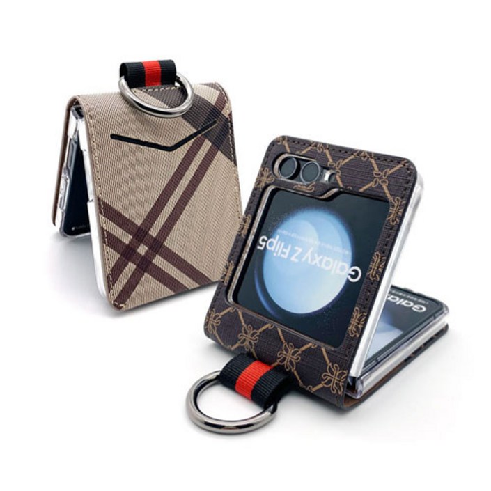 갤럭시 z플립5 카드수납 힌지보호 명품 고리 링 케이스