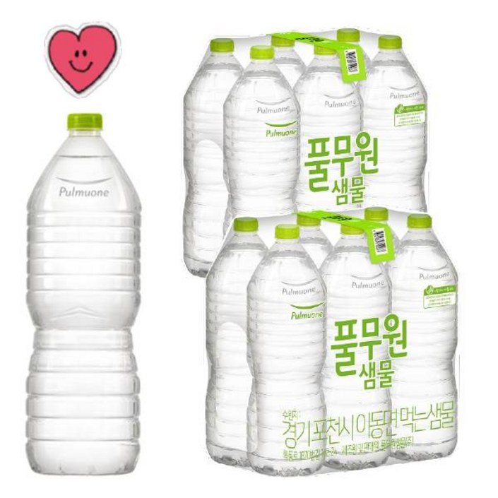 풀무원 샘물 무라벨 2L 6입 X 2개 총12개, 12개