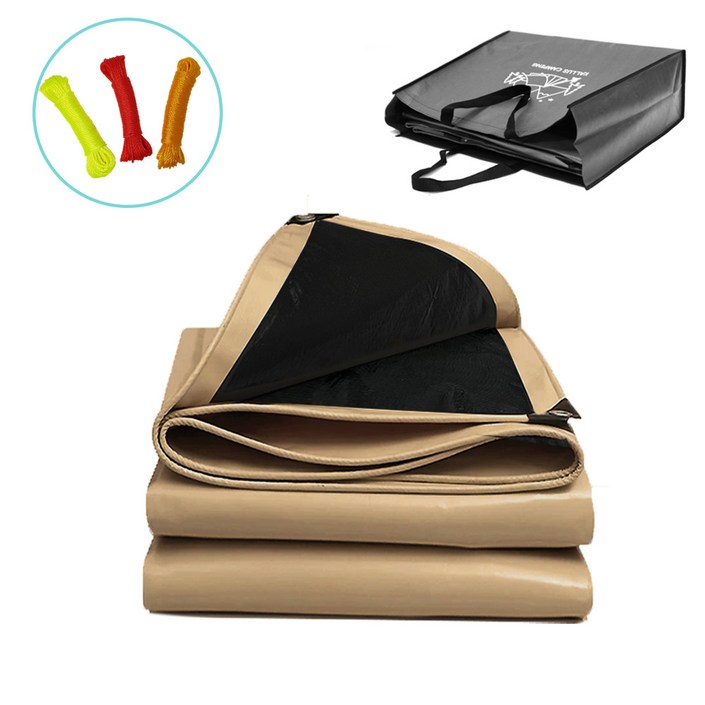 칼루스 다용도 방수포 베이지 4mx6m 타포린 그라운드시트 캠핑천막