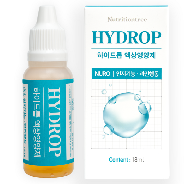 하이드롭 뉴로 고양이 강아지 분리불안 엘테아닌 액상 영양제 18ml, 1개, 스트레스완화안정집중력관리, 30회분