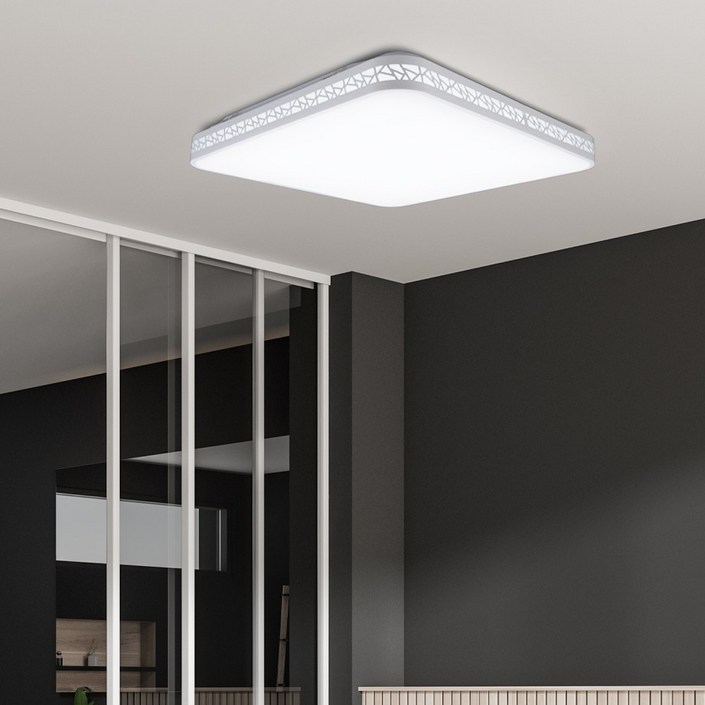 연하 뉴큐브 방등 천장등 조명 LED50W 주광색 플리커프리, 화이트