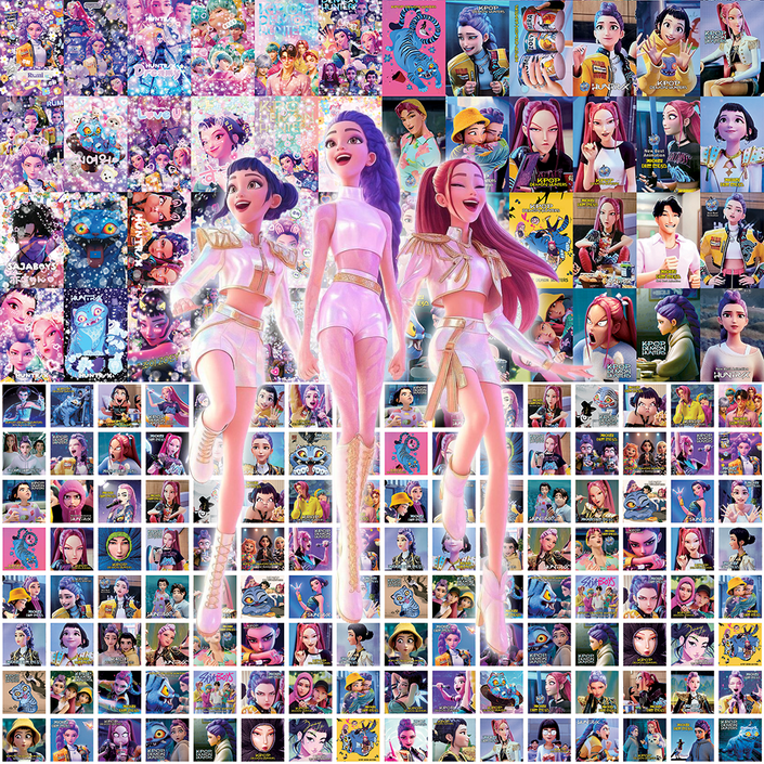 중복없는 케이팝 데몬 헌터스 152장세트 카드36장 프리쿠라카드36장 스티커80장 케데헌 최신판 굿즈