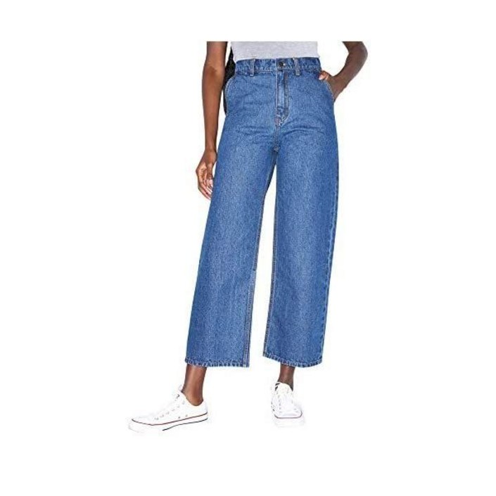 American Apparel Womens Crop Wide Leg Jean