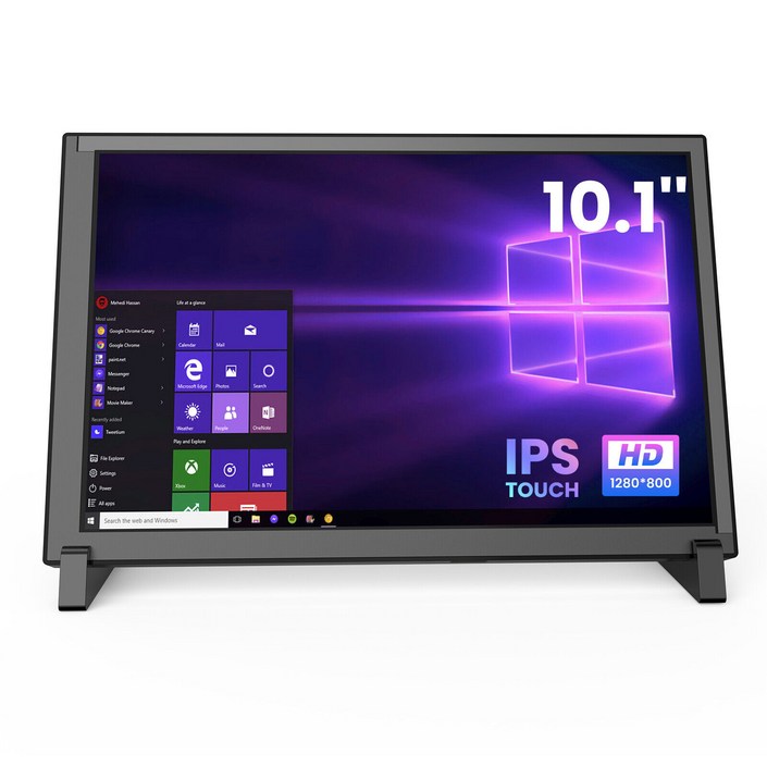 PC Raspberry Pi용 1280*800 HDMI 터치스크린 모니터 10.1인치 IPS 화면 디스플레이, 단일상품