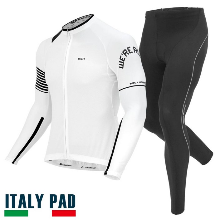 MCN 라이더 자전거 사이클 라이딩 복장 긴팔 의류 상하의 세트 패드 포함 기능성 져지