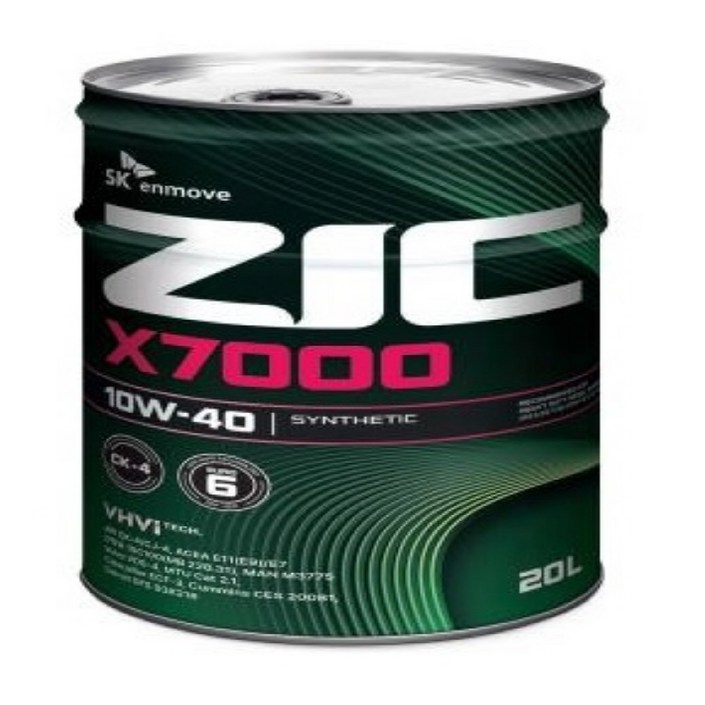 ZIC X7000 10W40 CJ4 CK4 디젤엔진오일 지크 합성유 20L ZIC X7000 10W40 CJ4 CK4 디젤엔진오일 지크 합성유 20L
