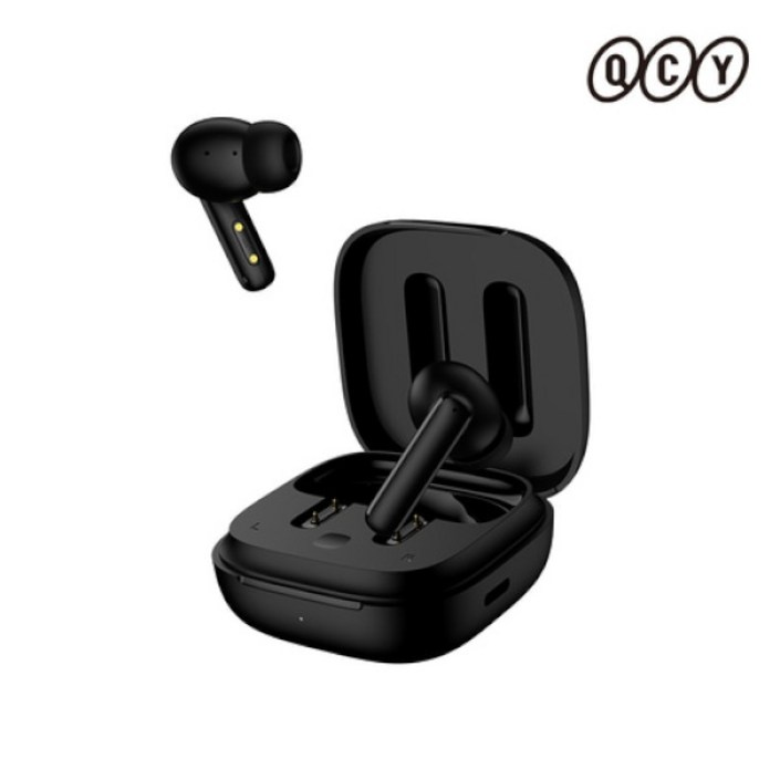 QCY 블루투스 이어폰 노이즈 캔슬링 블루투스 이어폰 T13 ANC APP 블랙