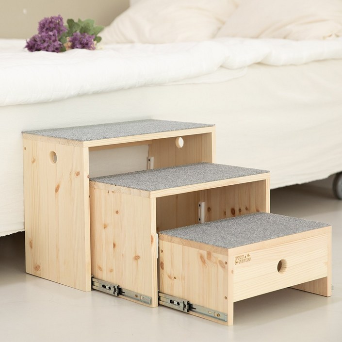 마리펫 서랍형 원목 댕댕 스텝 강아지 계단, 1개