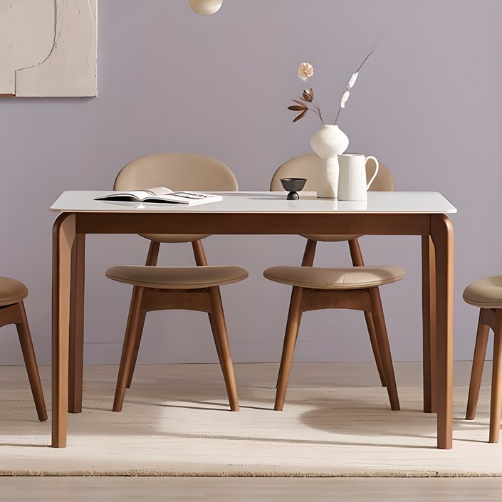 잉글랜더 토르티야 통세라믹 고무나무 원목 식탁 방문설치