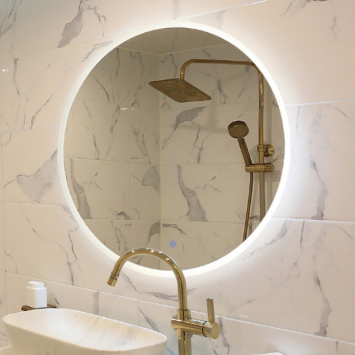 간접조명거울 욕실 샤워실 화장대 원형 화장실 거울 조명 800MM