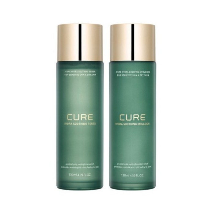 김정문알로에 큐어 하이드라 수딩 에멀젼 130ml 토너 130ml