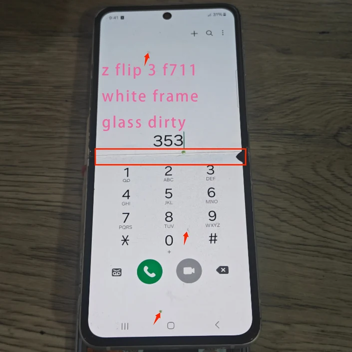 6.7인치 amoled, 삼성 Z 플립 3 F711 LCD 터치 스크린 디스플레이 어셈블리, 프레임 교체 포함 z 플립3용