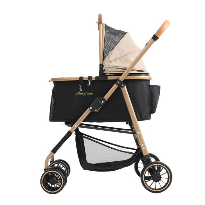 MILA&LOUIS 2025최신 강아지 유모차 애견유모차 원터치 퀵폴딩 강아지유모차 분리형 프리미엄 소중형견 접이식 개모차