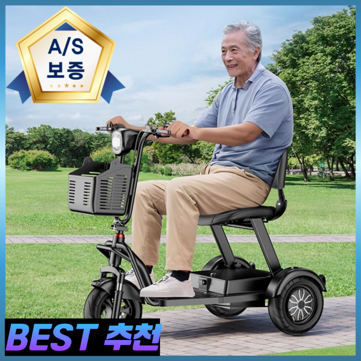 골든모션 노인 전동차 오토바이 전기 스쿠터 전동 산책 삼발이 3륜 삼륜 전동카 어르신 배터리, 36V10A주행가능거리30km