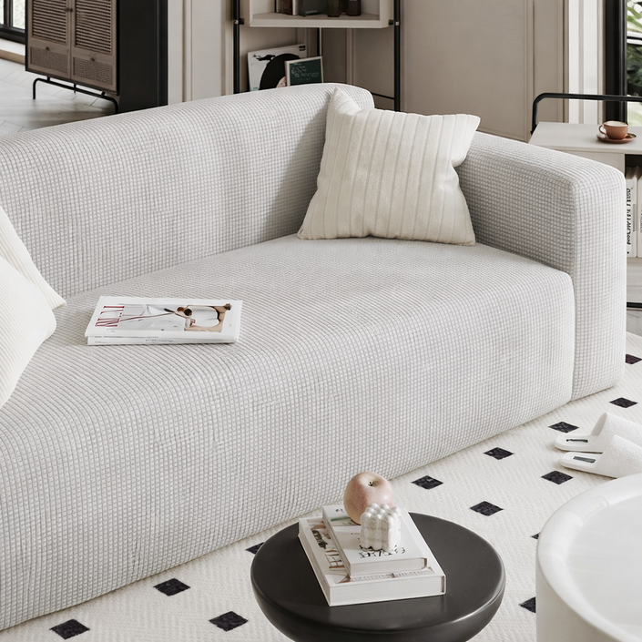 [먼지없는] 아로무드 와플 소파커버 + 자체제작 고정 스펀지