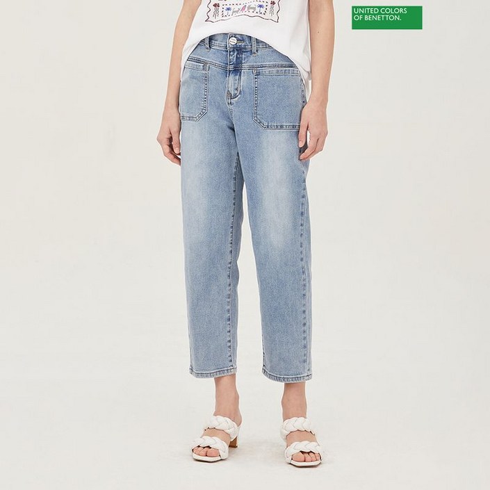 베네통 포켓 배기 데님 팬츠 BADPA3511