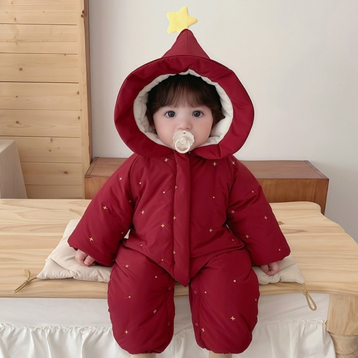 몽실이 트윙클 패딩 후드 우주복 아동 유아 아기 겨울 방한우주복 자수 외출복 사진촬영