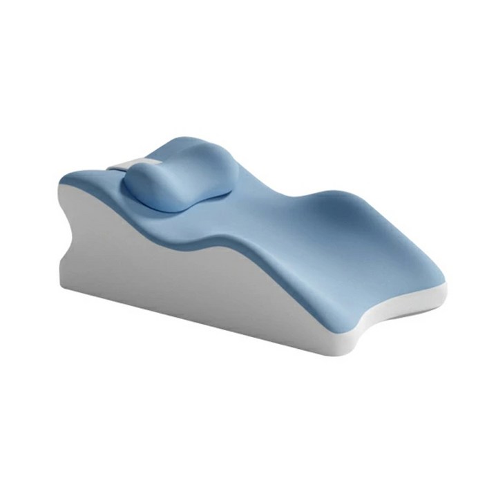 HZDMJ 고탄성 삼각 등받이 쿠션 침대 삼각 베개 임산부 베개 경사 베개 메모리폼 허리 받침 독서용 삼각 쿠션 세탁 가능 수면 독서 게임 TV용 부모님 선물, 블루