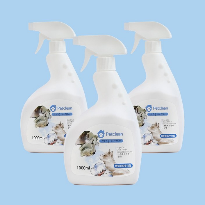 펫크린 반려동물 냄새탈취제 베이비파우더향