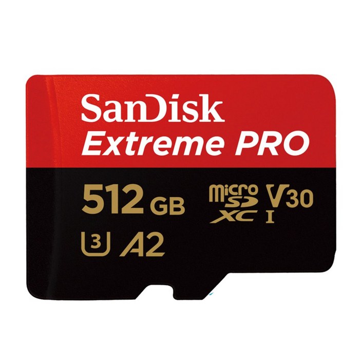 샌디스크 마이크로SD 카드 MicroSDXC Extreme Pro UHSI QXCD U3 4K, 512GB, 1개