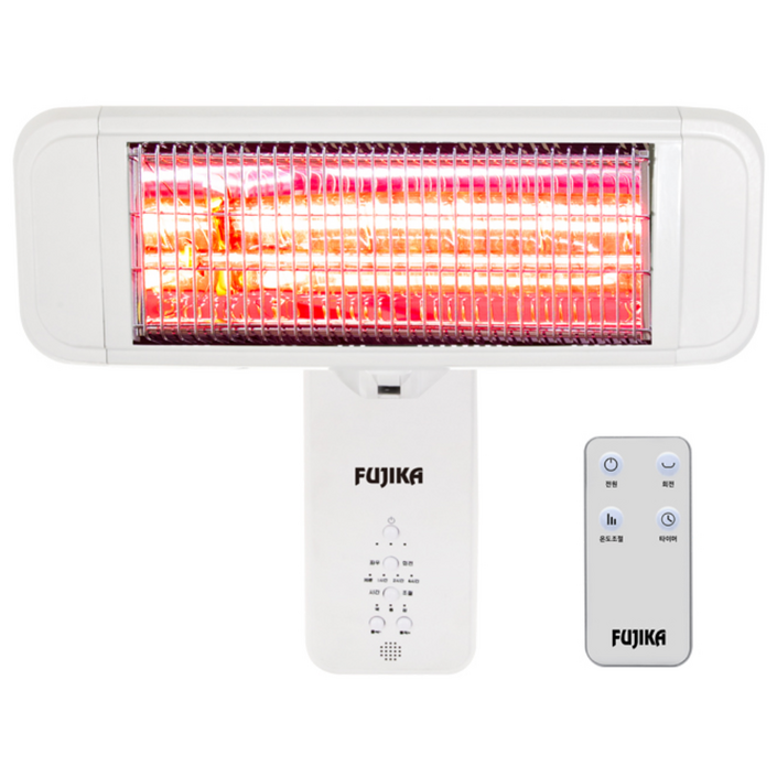 화이트 벽걸이 전기히터 근적외선 리모컨형 고급디자인 온열기 겨울 사무실 업소용 난방기