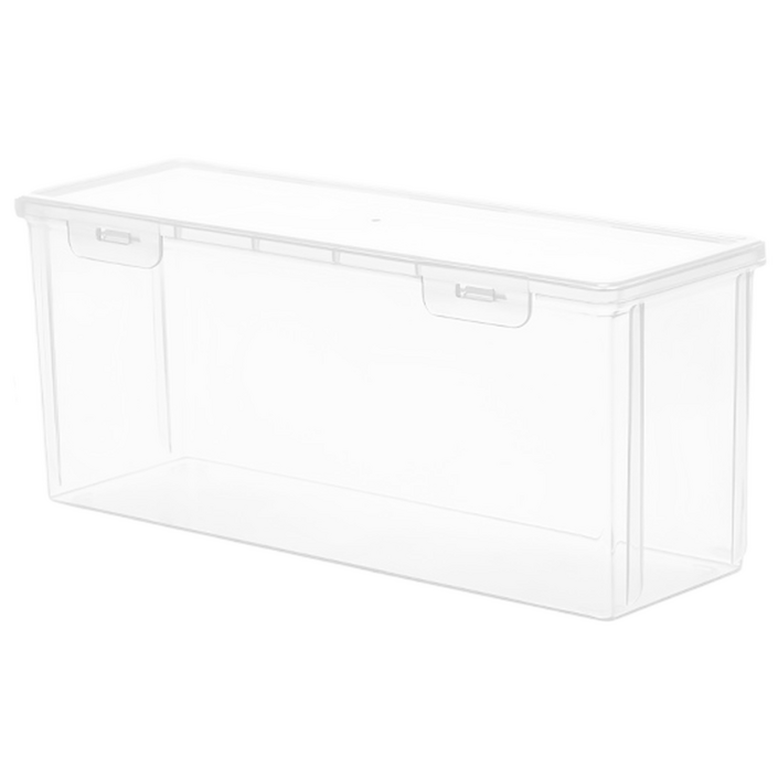 다용도 뚜껑 수납 정리함 박스, 1개, 투명