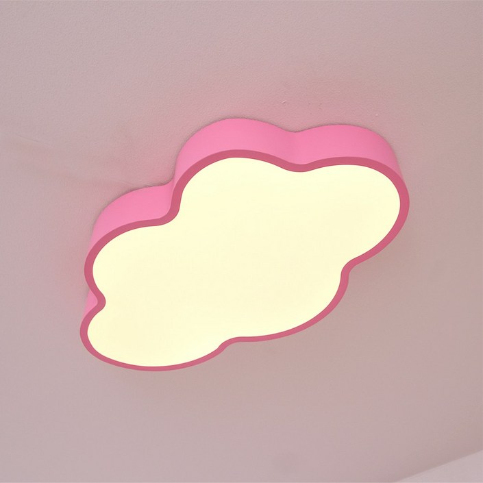 DESIGNFARM LED방등 cloud 공부방 어린이방등 키즈방등 핑크, 핑크