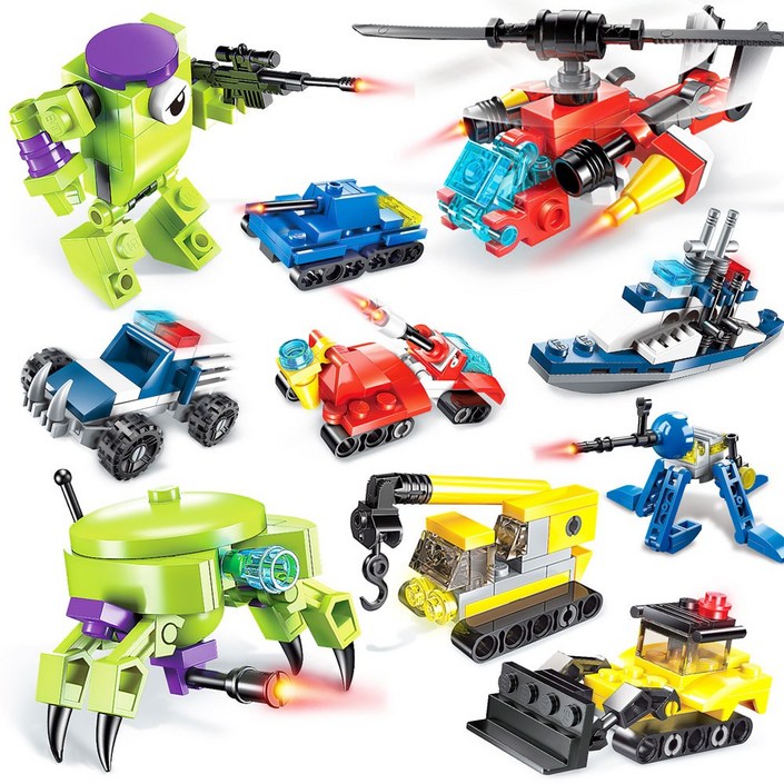 계몽 3단 변신 블록 어린이 유치원 학교 학원 병원 치과 장난감 블럭 선물 달란트 사은 판촉 생일 답례품, 1개