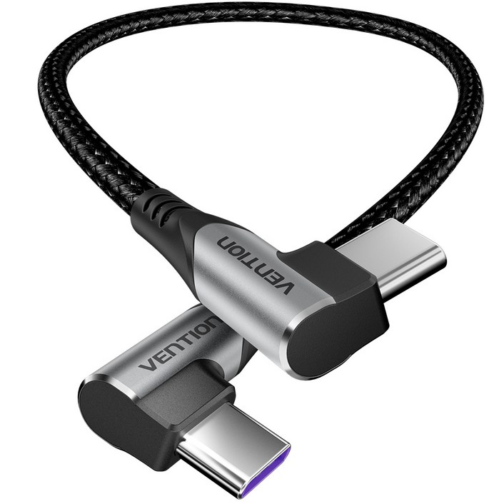 벤션 100W 직조 더블 90도 C타입C타입 고속 충전케이블, 1.5m, 혼합색상, 1개 벤션 100W 직조 더블 90도 C타입C타입 고속 충전케이블, 1.5m, 혼합색상, 1개