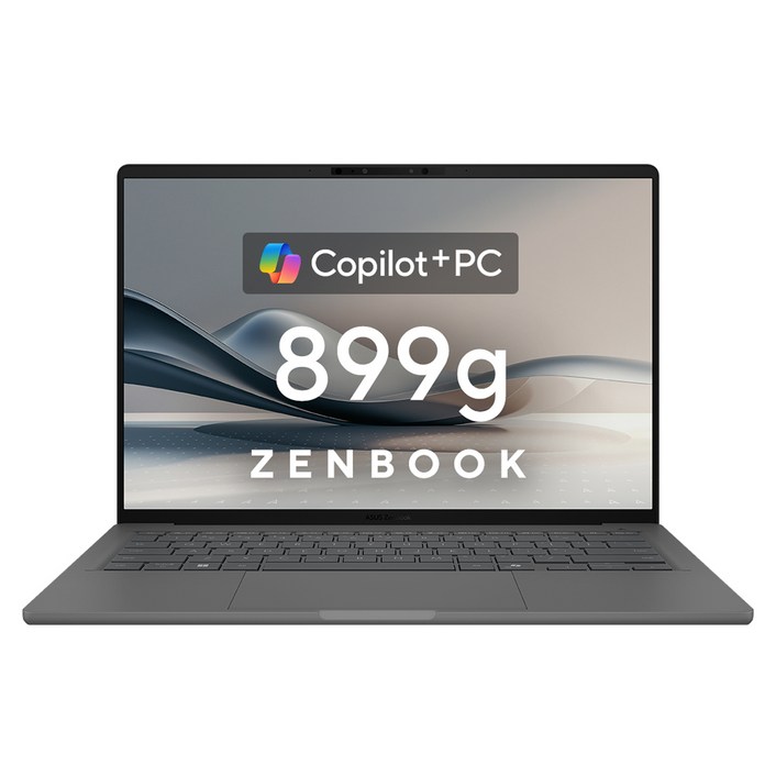에이수스 2025 젠북 A14 스냅드래곤, 아이슬란드그레이, 512GB, 16GB, WIN11 Home, UX3407QASB296W