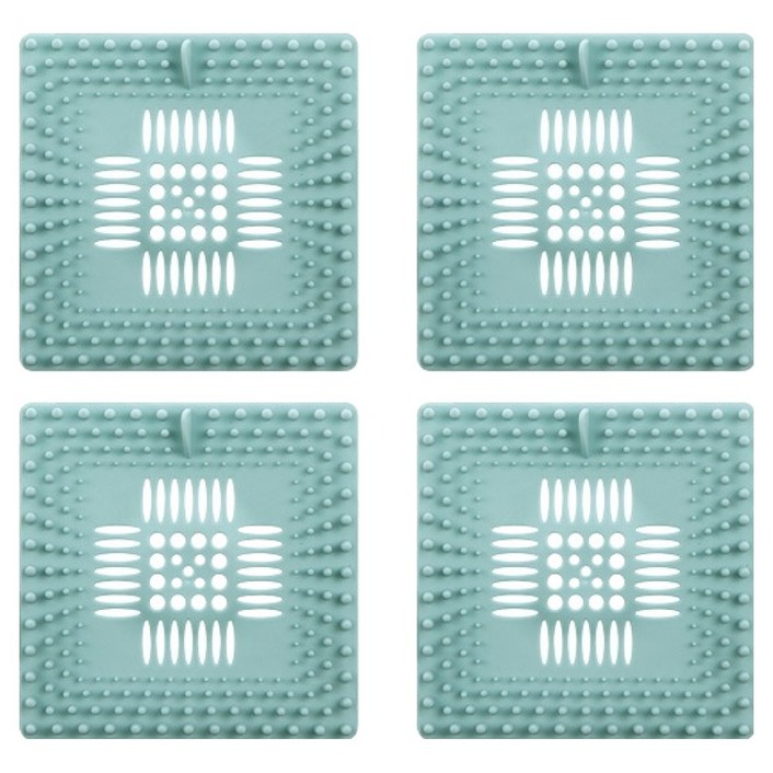 블럭마트 사각 욕실 배수구 거름망 4p