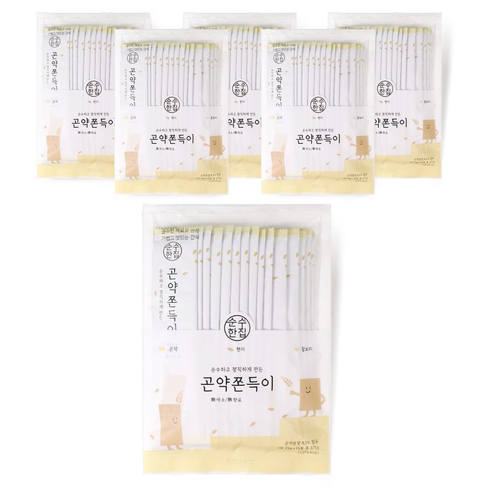 순수한집 곤약쫀드기, 375g, 6개
