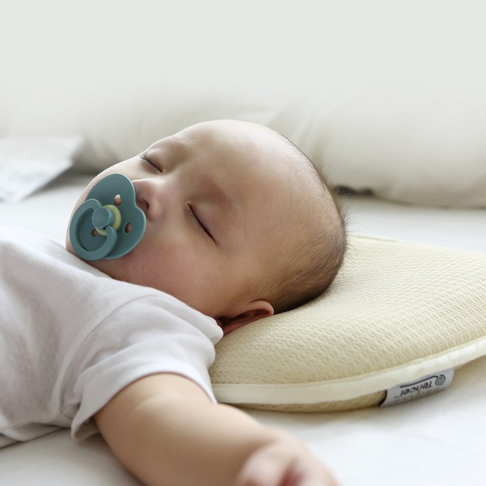 쁘리엘르 베베 텐셀 아기 두상베개  면 베개커버 세트