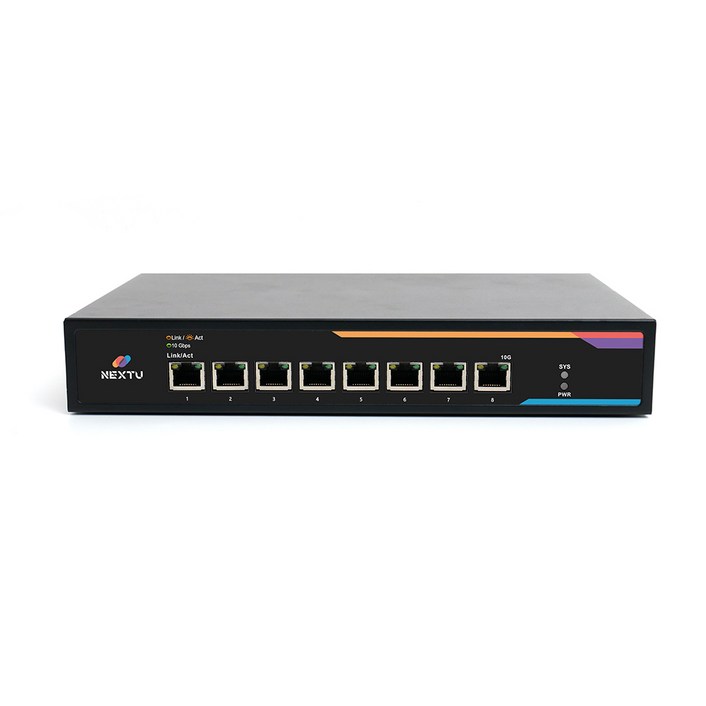 넥스트유 스리오 8포트 멀티기가 스위칭허브 1G / 2.5G / 10G
