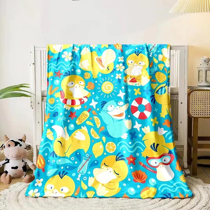 일본 애니메이션 포켓몬 사이덕 담요 따뜻하고 부드럽고 푹신한 성인 소파 침대 야외 여행 캠핑 시트