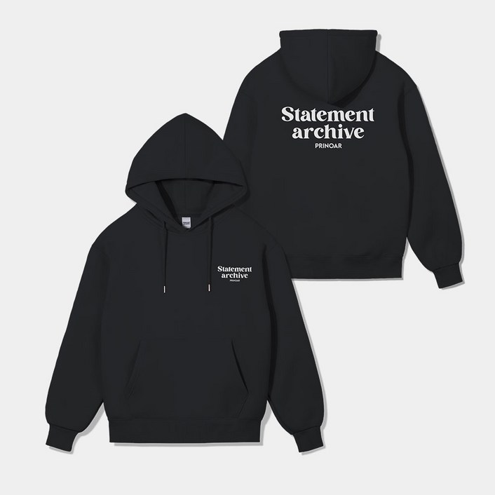 [ 기모 / 7colors] 프리노어 남녀공용 스테이트먼트 그래픽 프린팅 후드 티셔츠