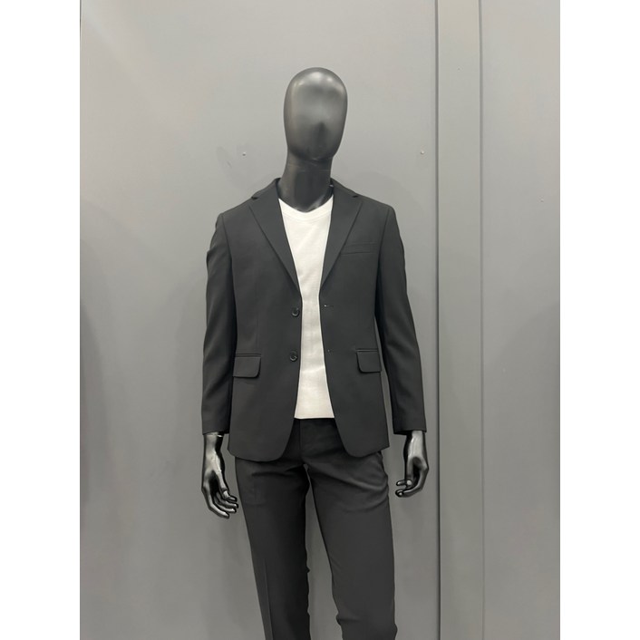 트루젠 남자 여름 시원한 블랙 컬러 사방스판 세미정장 OSTJP0903