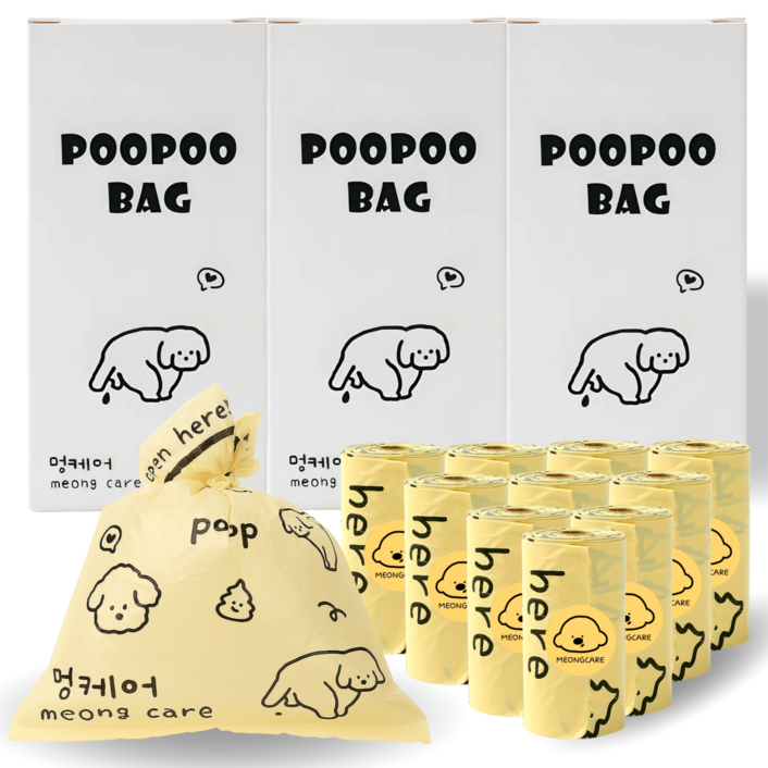 멍케어 강아지 배변봉투 리필형 풉백 똥츄, 1세트, 360개입, 베이지 멍케어 강아지 배변봉투 리필형 풉백 똥츄, 1세트, 360개입, 베이지